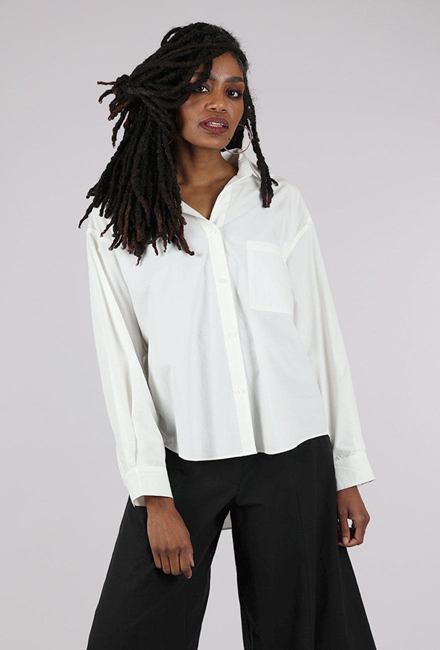 There Elsewhere Oversized Cotton Shirt, Off White 