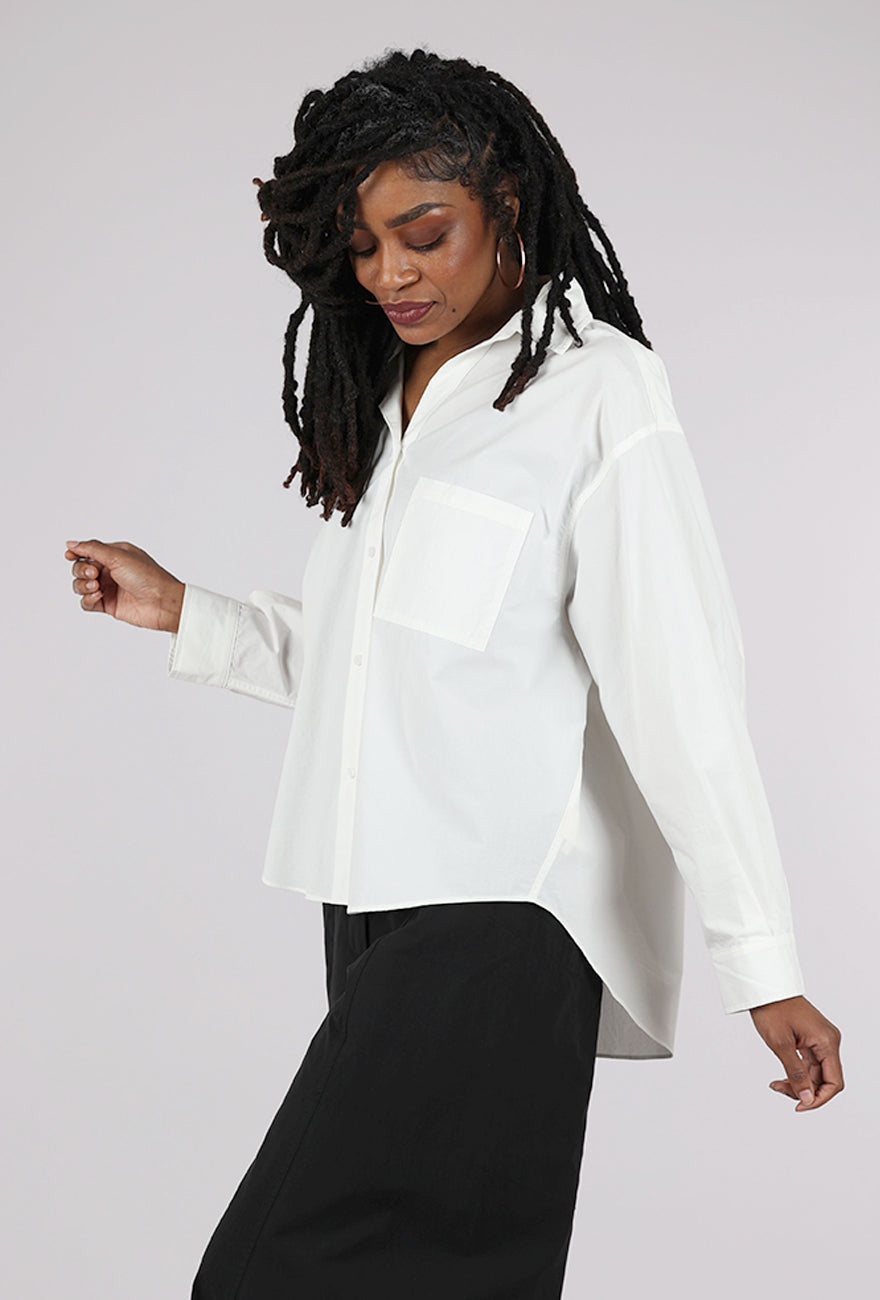 There Elsewhere Oversized Cotton Shirt, Off White 