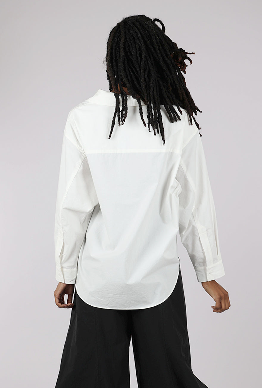 There Elsewhere Oversized Cotton Shirt, Off White 