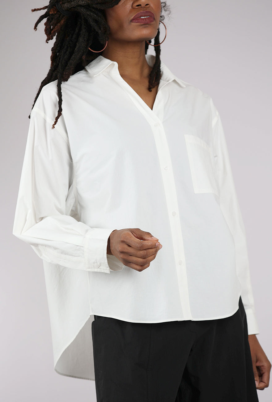 There Elsewhere Oversized Cotton Shirt, Off White 