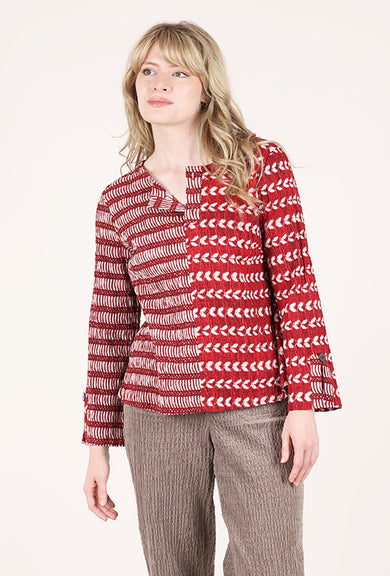 Habitat Mixed Batiks Pullover Top, Scarlet 