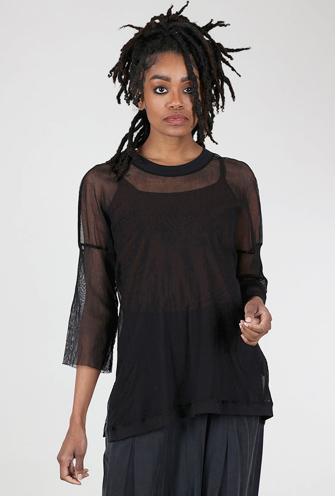 Studio B3 Nett Mesh Tunic, Black 