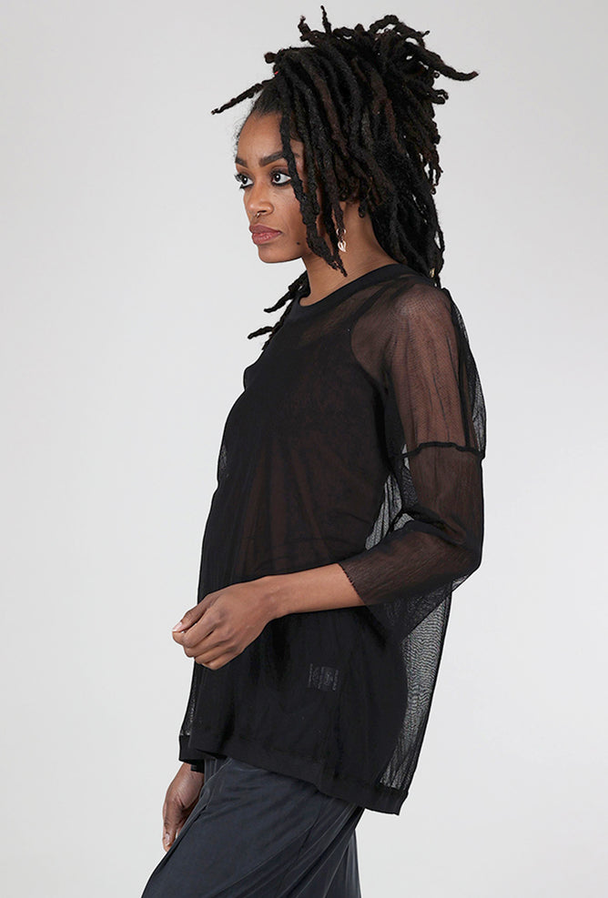 Studio B3 Nett Mesh Tunic, Black 