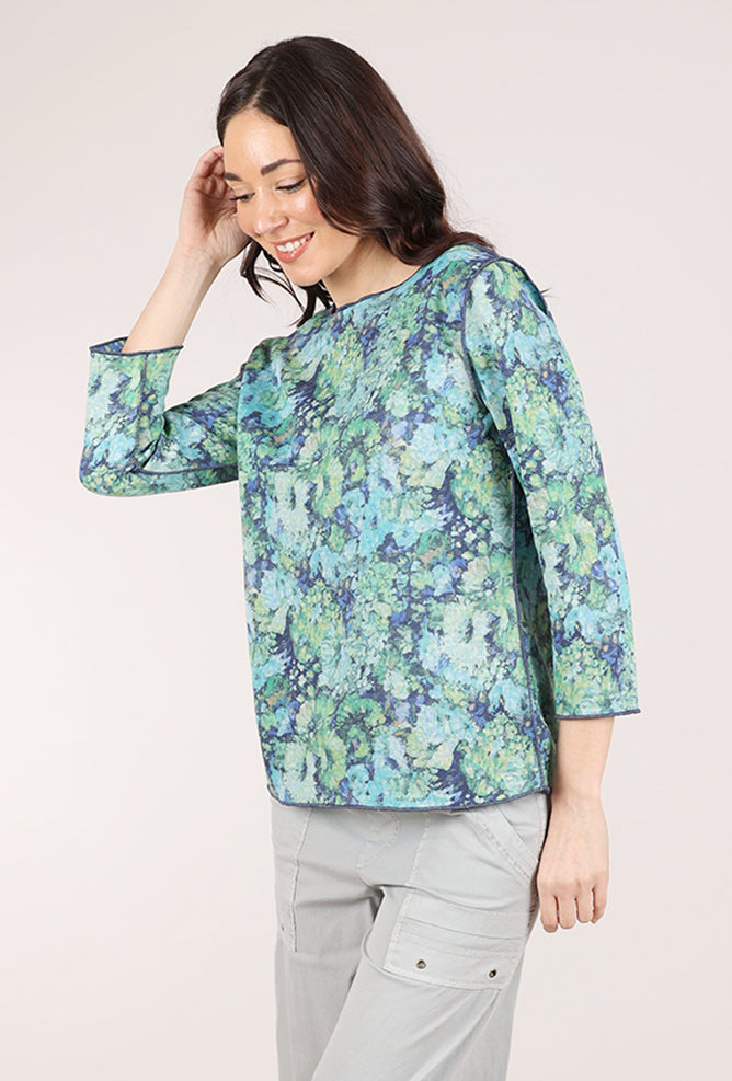 Trisha Tyler Reversible Rory Top, Blue Green 