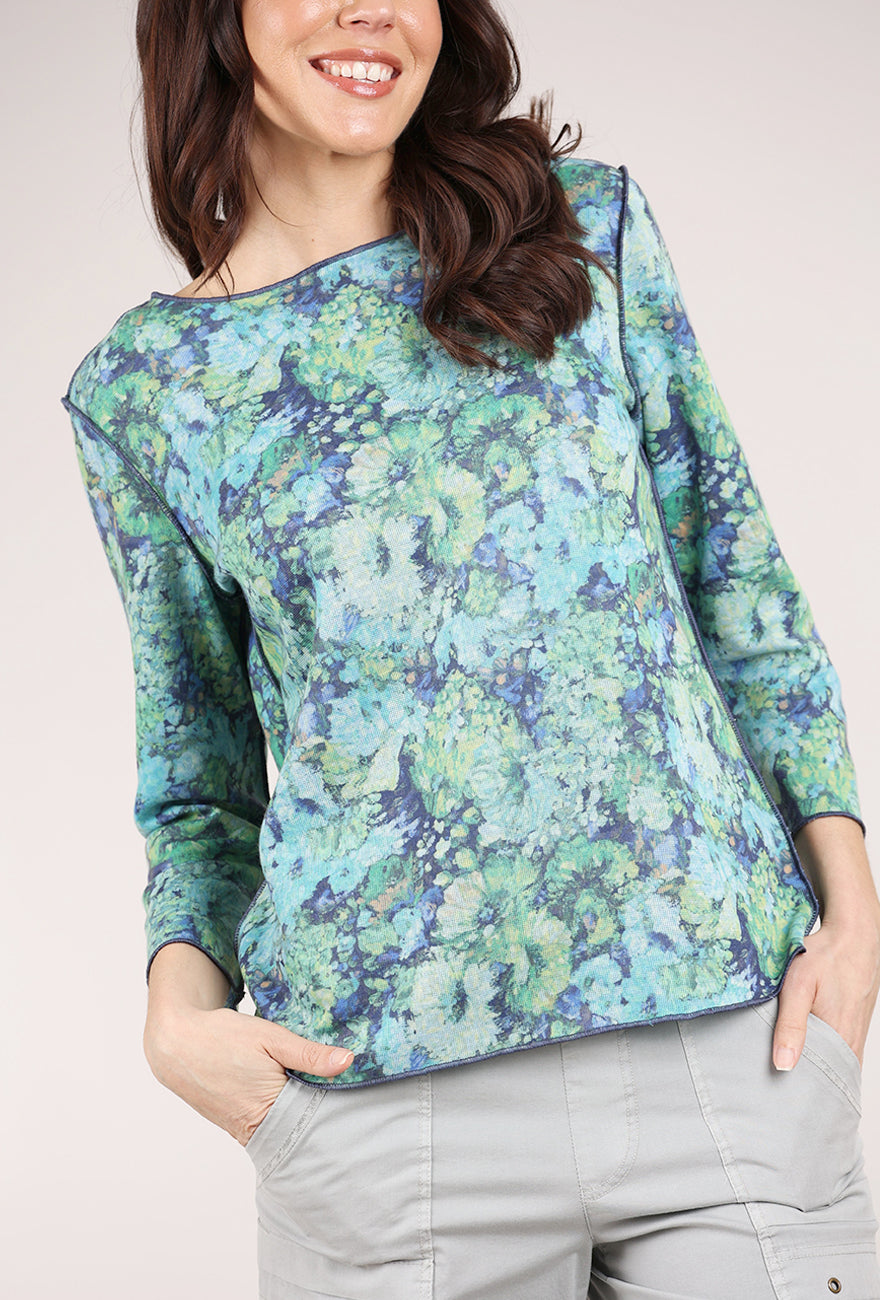 Trisha Tyler Reversible Rory Top, Blue Green 