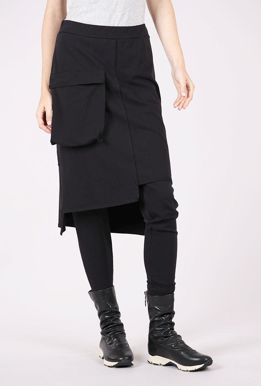 Kedziorek Fleece Skirt over Pants, Black 