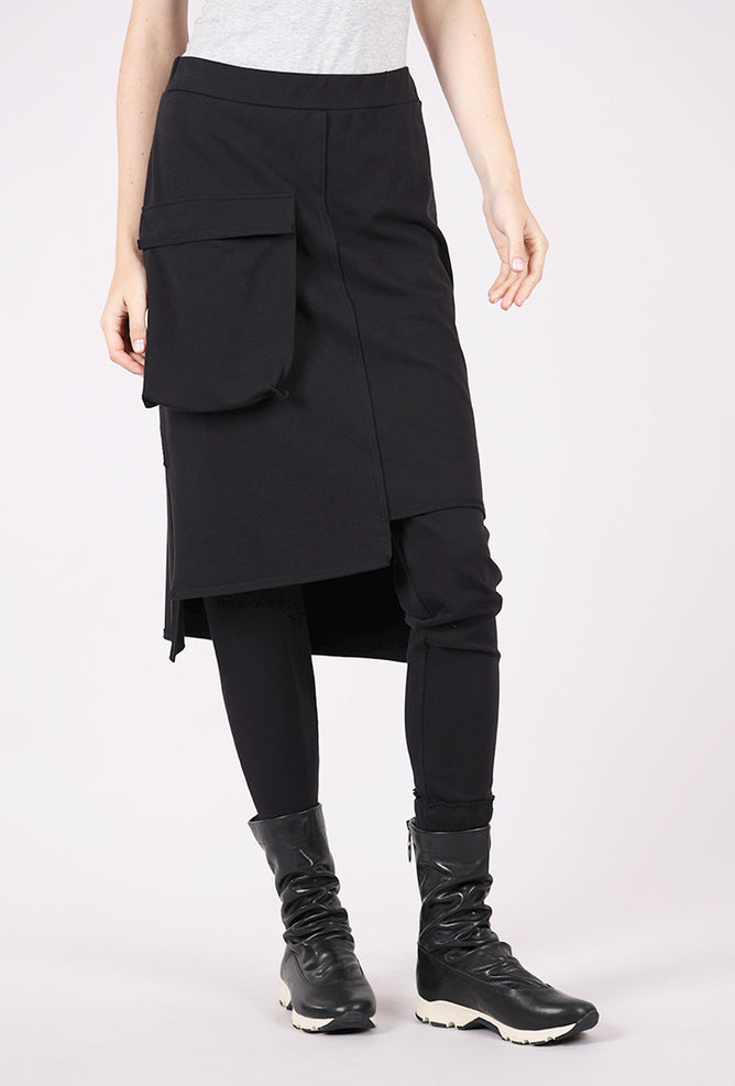 Kedziorek Fleece Skirt over Pants, Black 