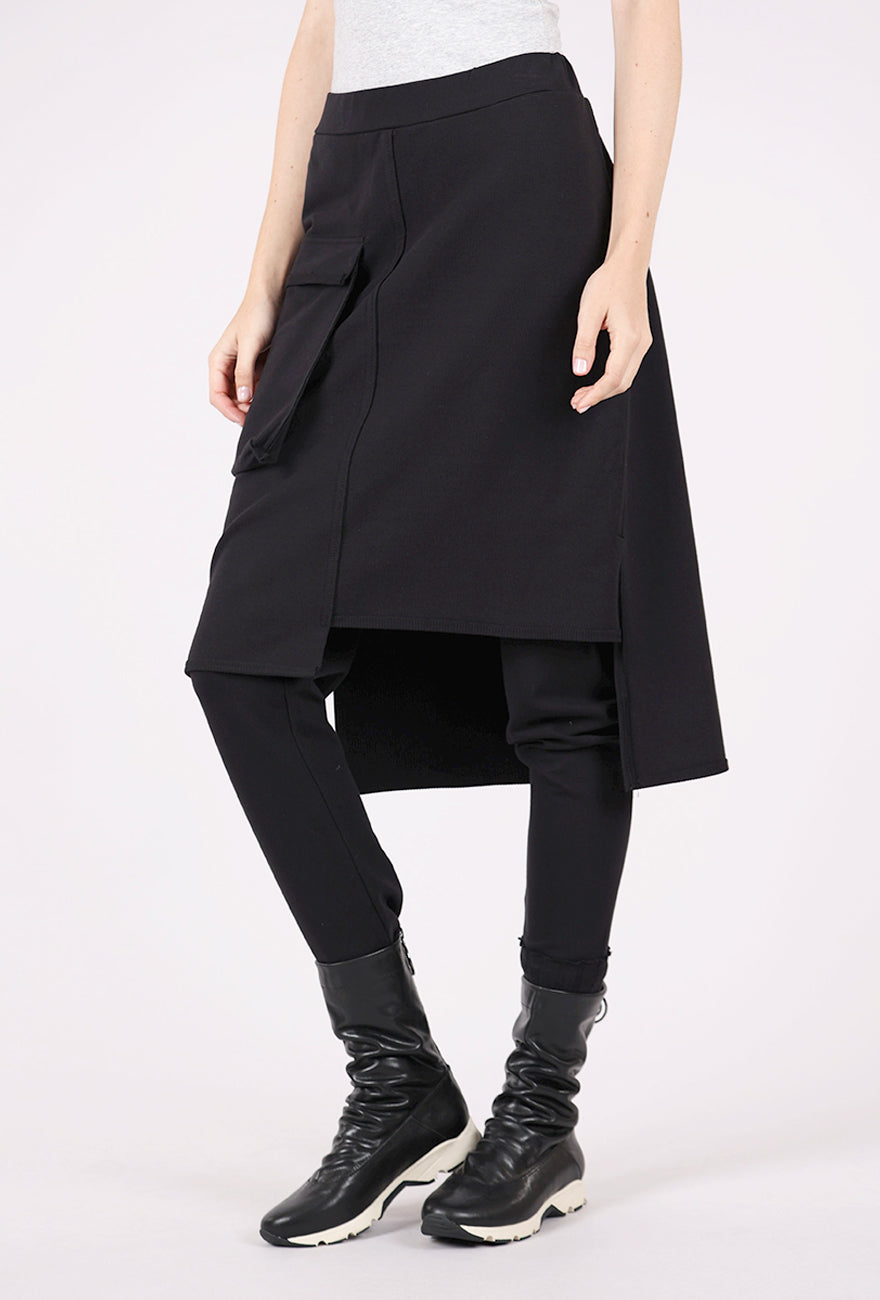 Kedziorek Fleece Skirt over Pants, Black 