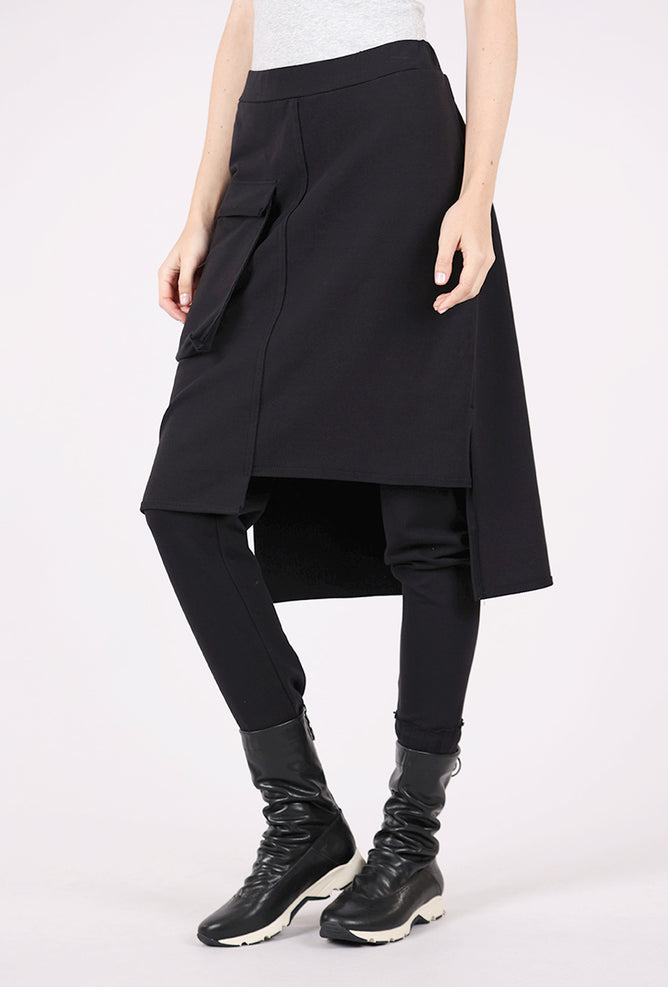 Kedziorek Fleece Skirt over Pants, Black 