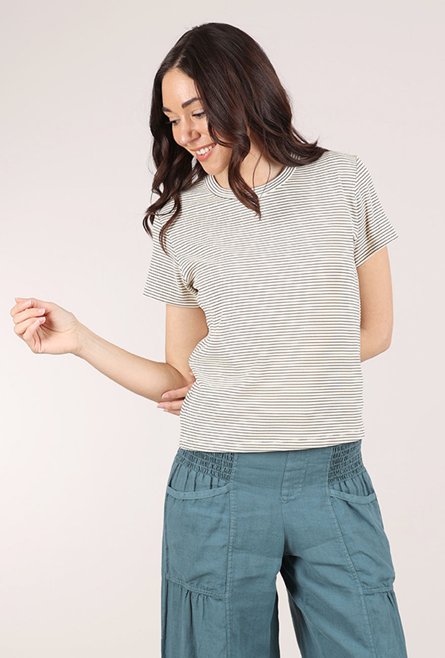 Slim Stripe Tee, Tobacco