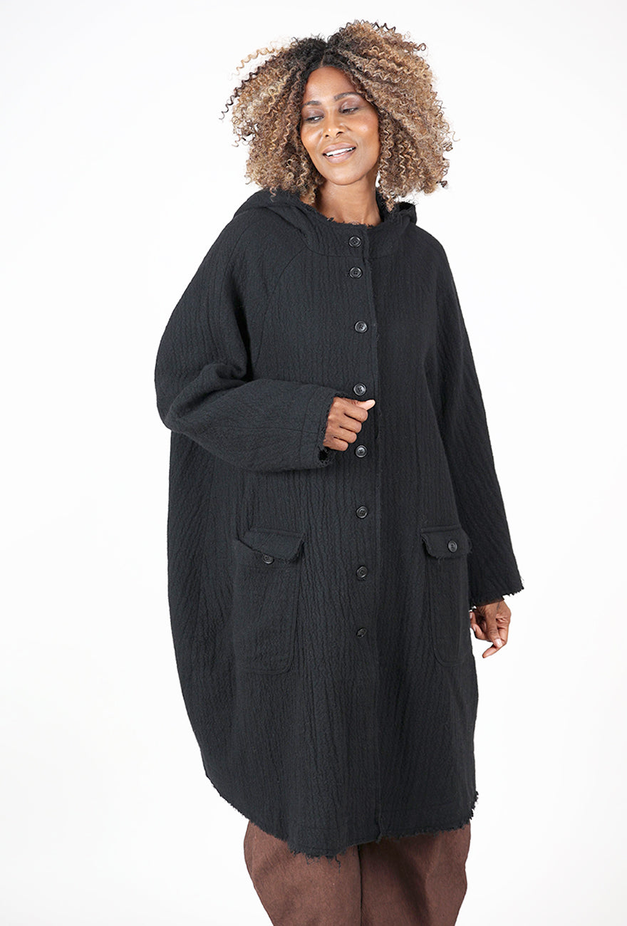 Splendid Wool Coat, Black