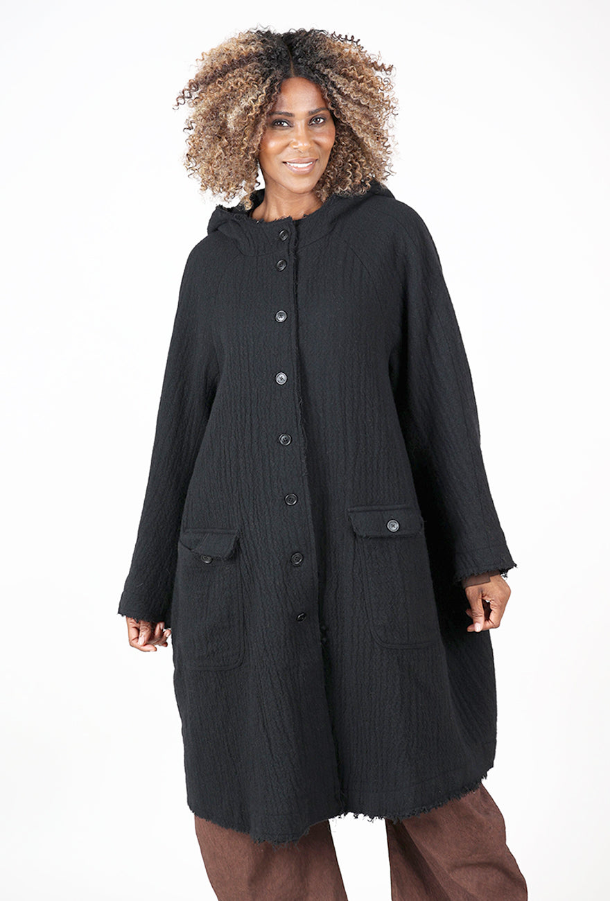 Splendid Wool Coat, Black Angle 2