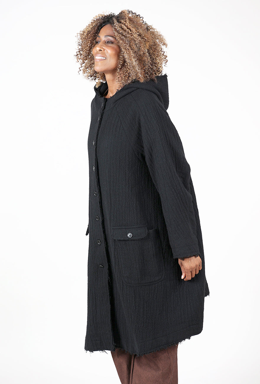 Splendid Wool Coat, Black