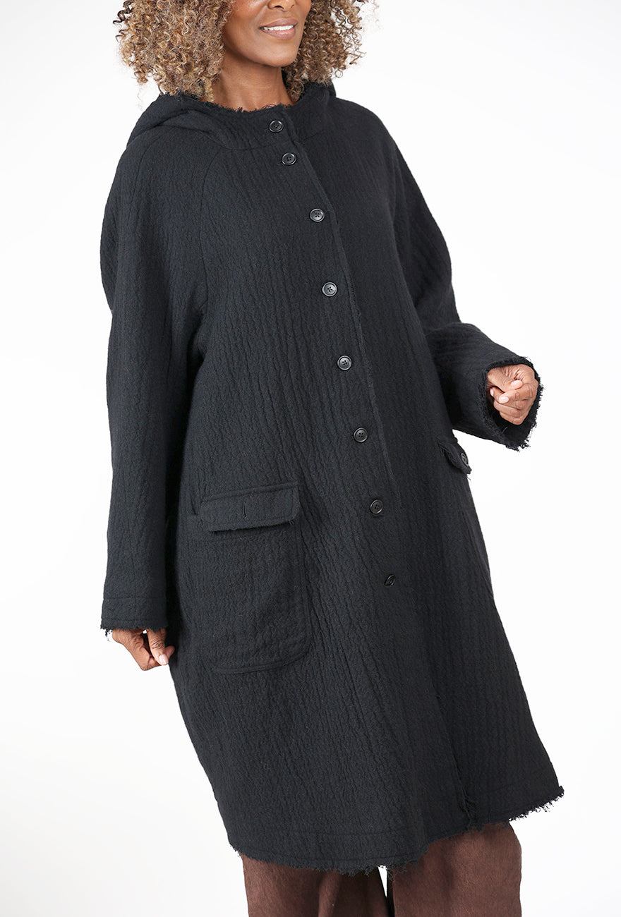Splendid Wool Coat, Black Angle 5