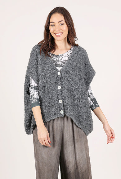 Avolto Woolly Cardie Vest, Gray 