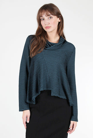 Liv Arty Stripe Cowl Topper, Spruce 
