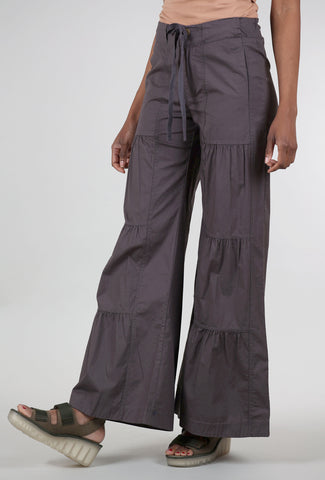 Wearables by XCVI Terraced Wide Leg Pant, Charcoal 