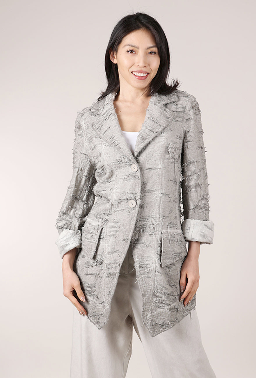 La Vaca Loca Textural Cierto Jacket, Cold White 