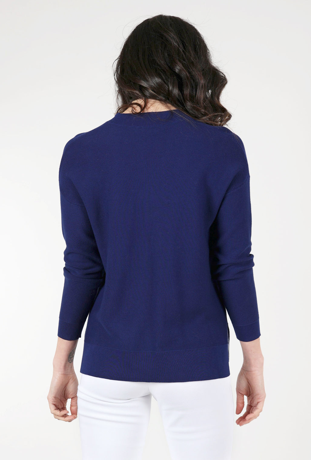 Kokun Mini Ottoman V Neck, Royal Blue 