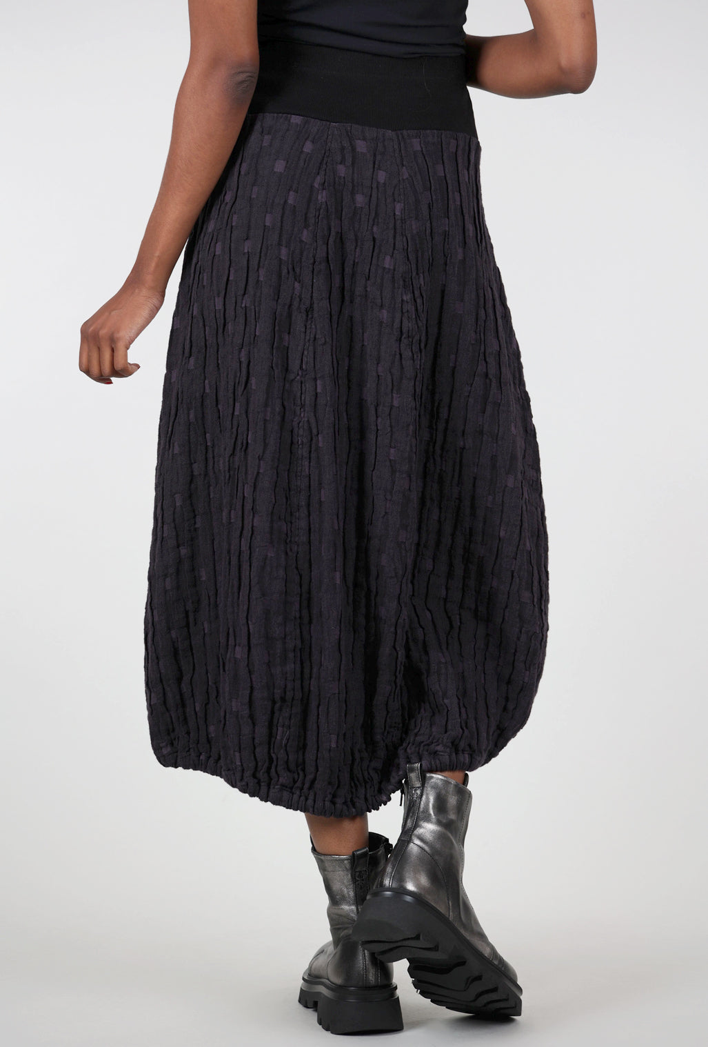 Grizas Rivulet Texture Skirt, Eggplant 