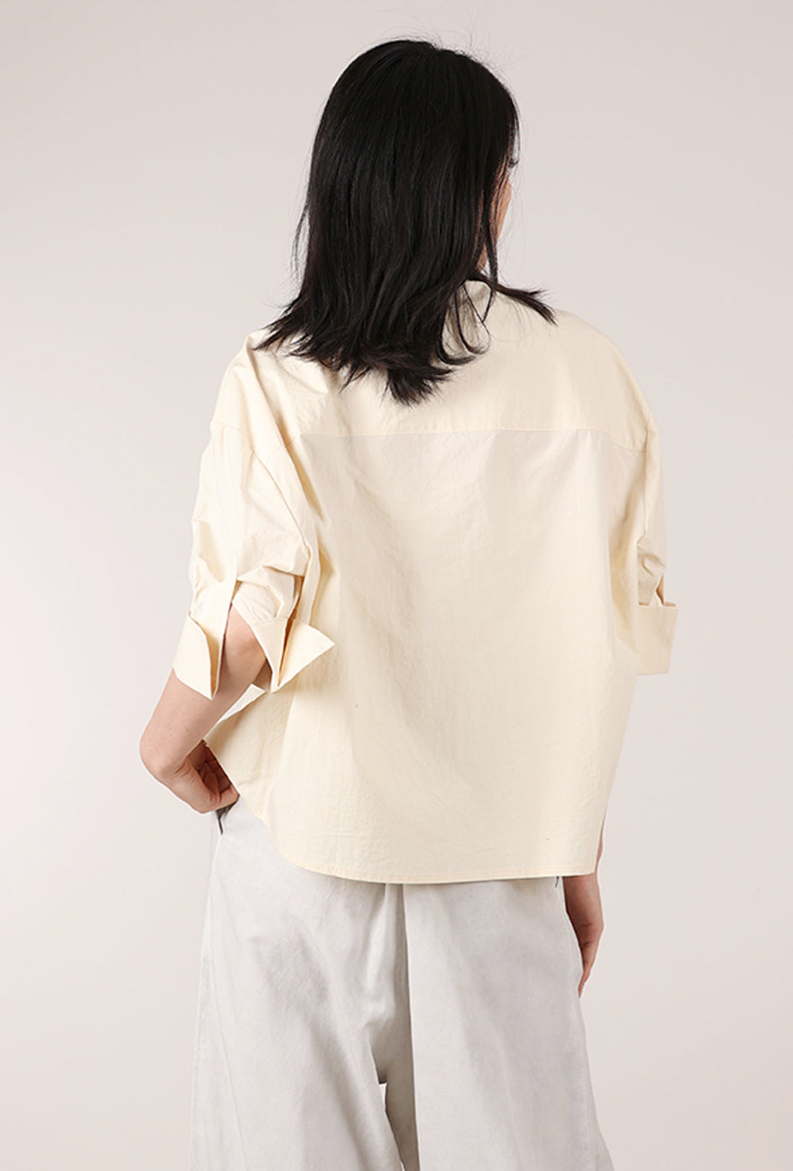 La Vaca Loca Pone Button Up Shirt, Cream 