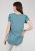 Mododoc Curve Hem Vee Tee, Teal Lagoon 