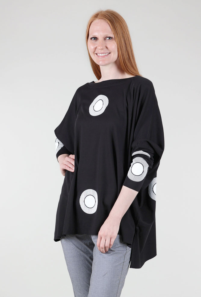 Planet Spotlight Tee, Black/White One Size Black