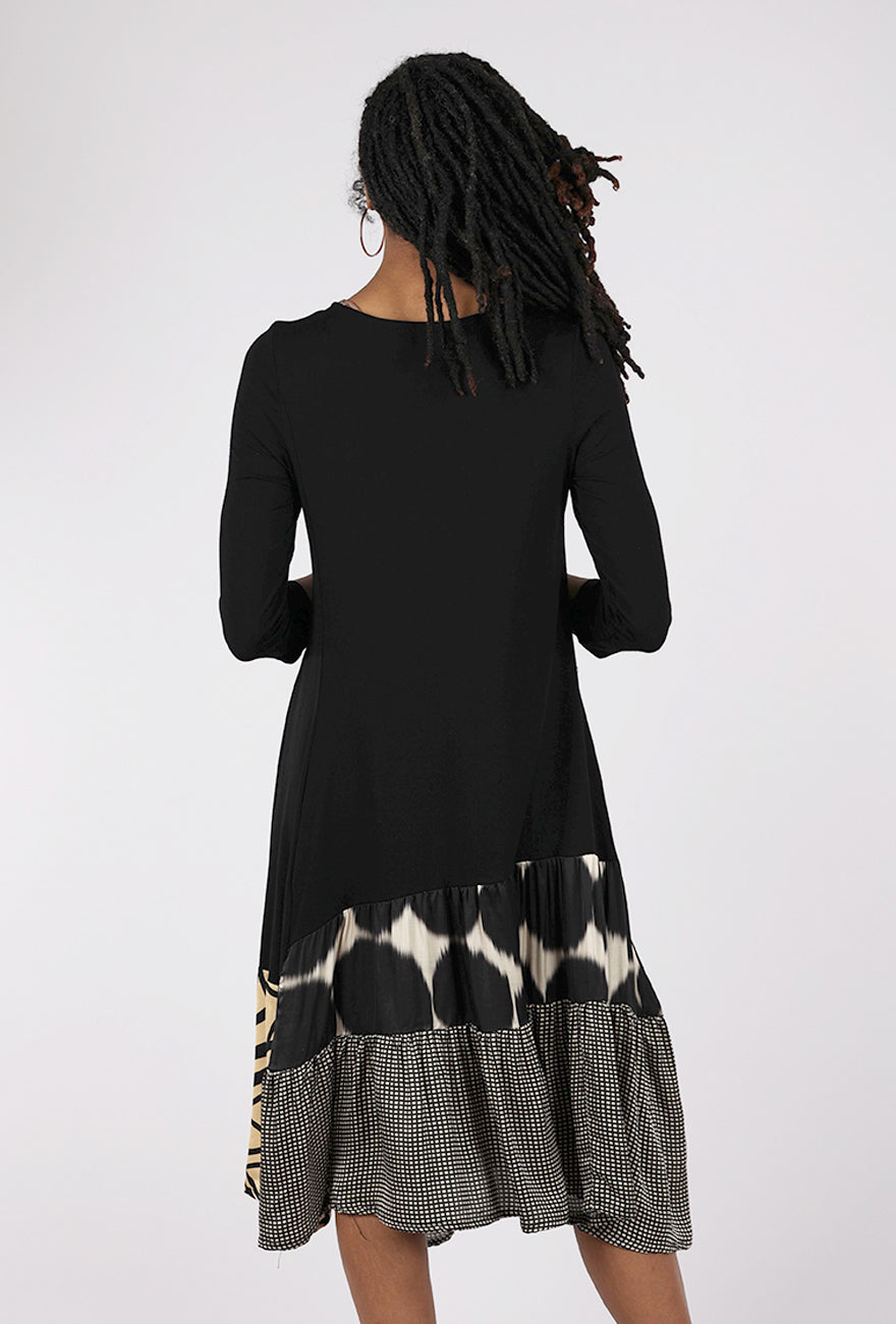 Alembika Party on the Bottom Dress, Black/Serene 