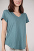 Mododoc Curve Hem Vee Tee, Teal Lagoon 