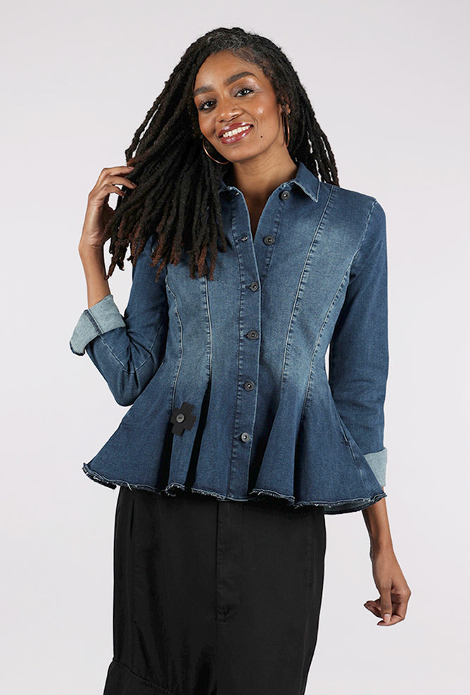 Pluslavie La Belle Denim Jacket, Blue 