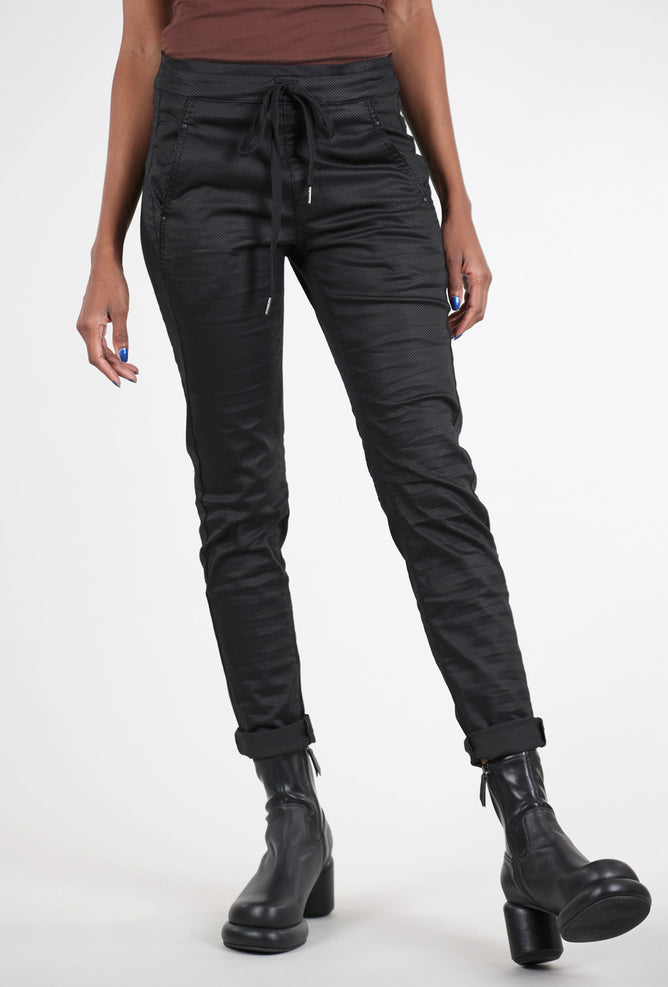 Alembika Iconic Stretch Denim, Black Dash Size 0 = US 4 Black