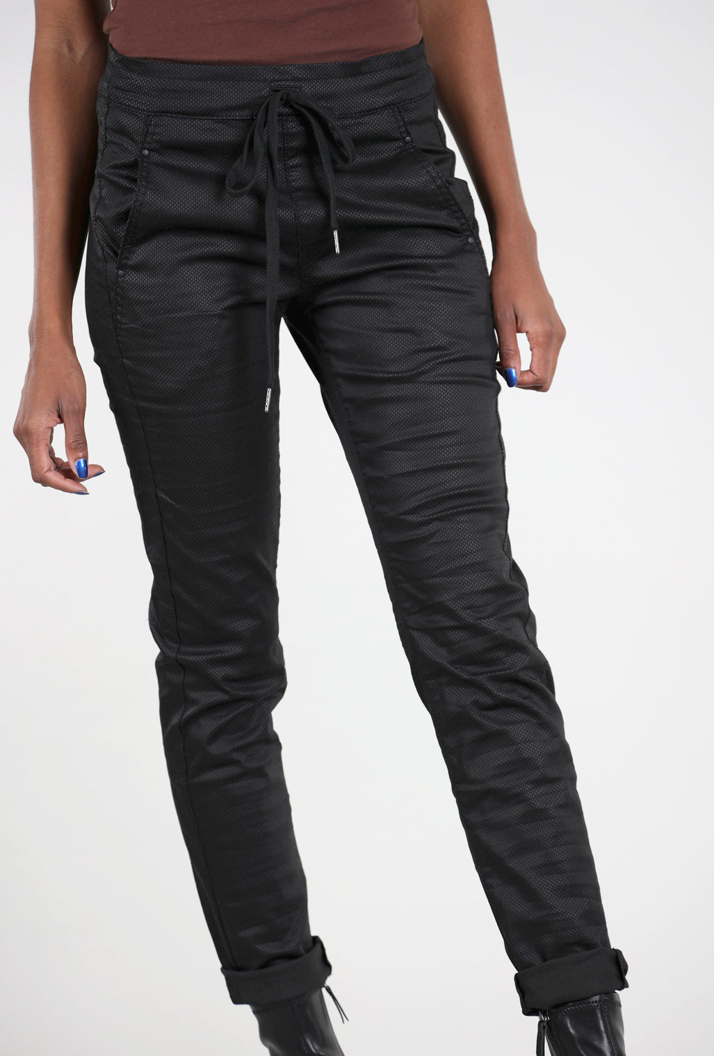 Alembika Iconic Stretch Denim, Black Dash Size 0 = US 4 Black