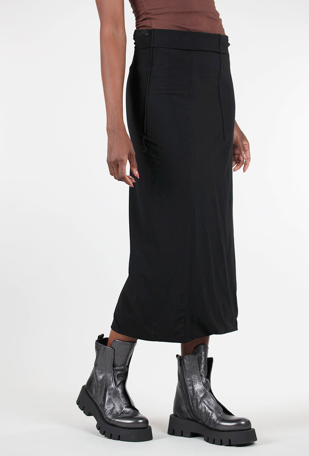 Rundholz Dimensional Seam Slim Skirt, Black 