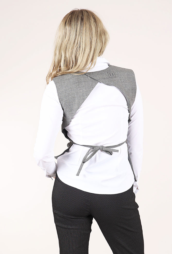 Hannes Roether Modern Pinafore Vest, Gray 