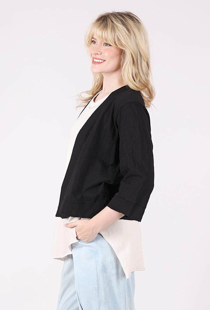 Mododoc Easy 3/4 Sleeve Cardie, Black 