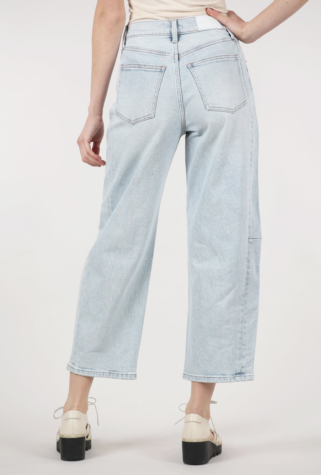 Pistola Eli High-Rise Arched Leg Denim, Sun-Kissed Blue 