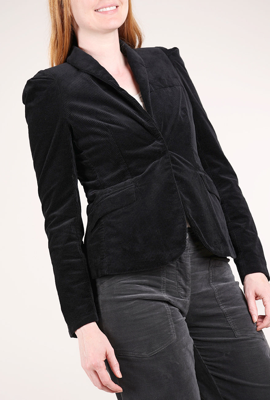 Hannes Roether Cord Lady Blazer, Black 