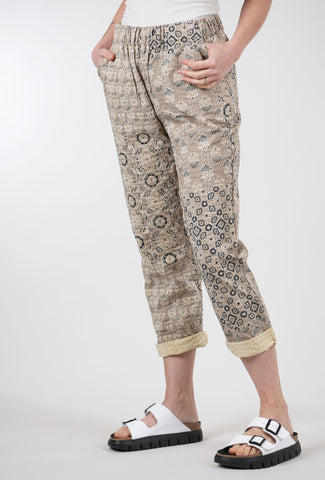Namsar Kantha Stitch Pants, Ivory 
