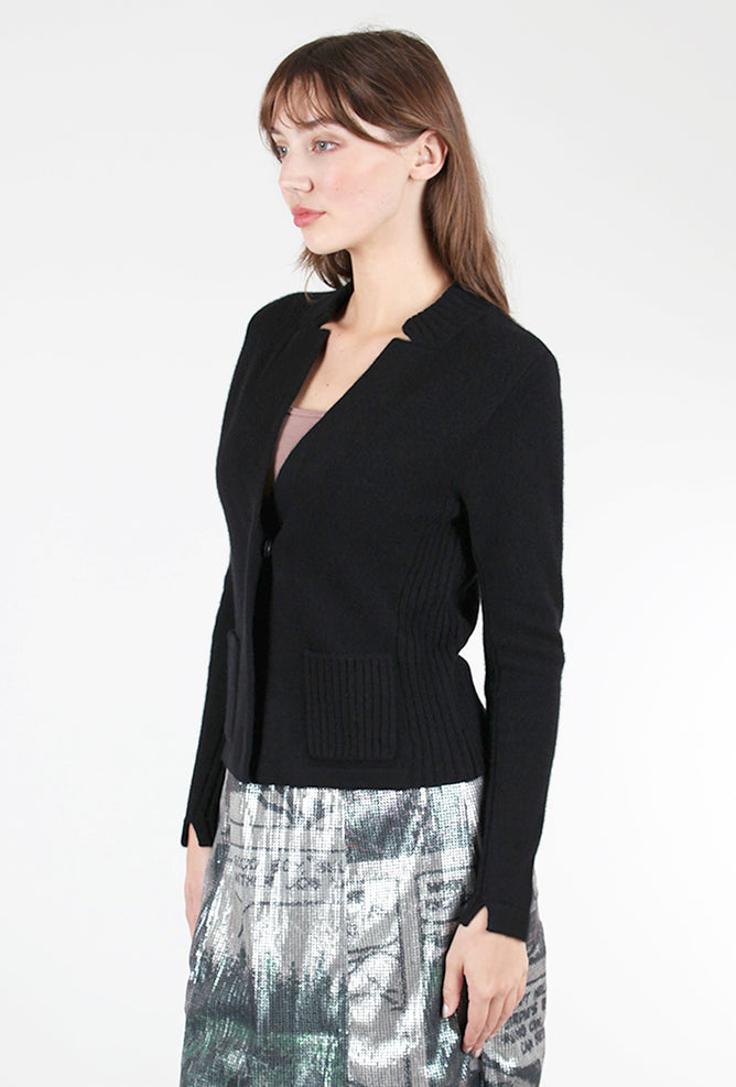 Margaret O'Leary Stretchy Cashmere Jacket, Black 