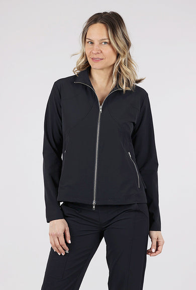 Peace of Cloth Tech Alex Peplum Back Jacket, Navy 