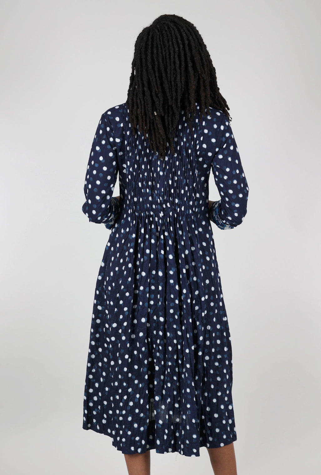 Dress Addict Jot Dot Dress, Indigo 