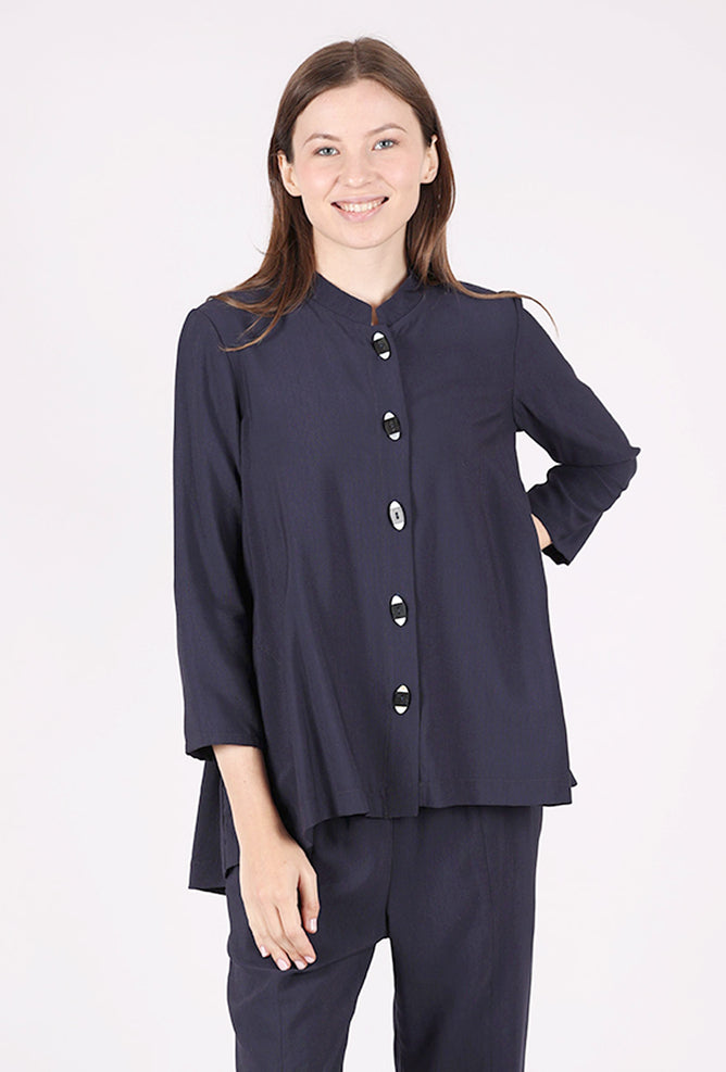 Niche Rayon Particle Blouse, Navy 