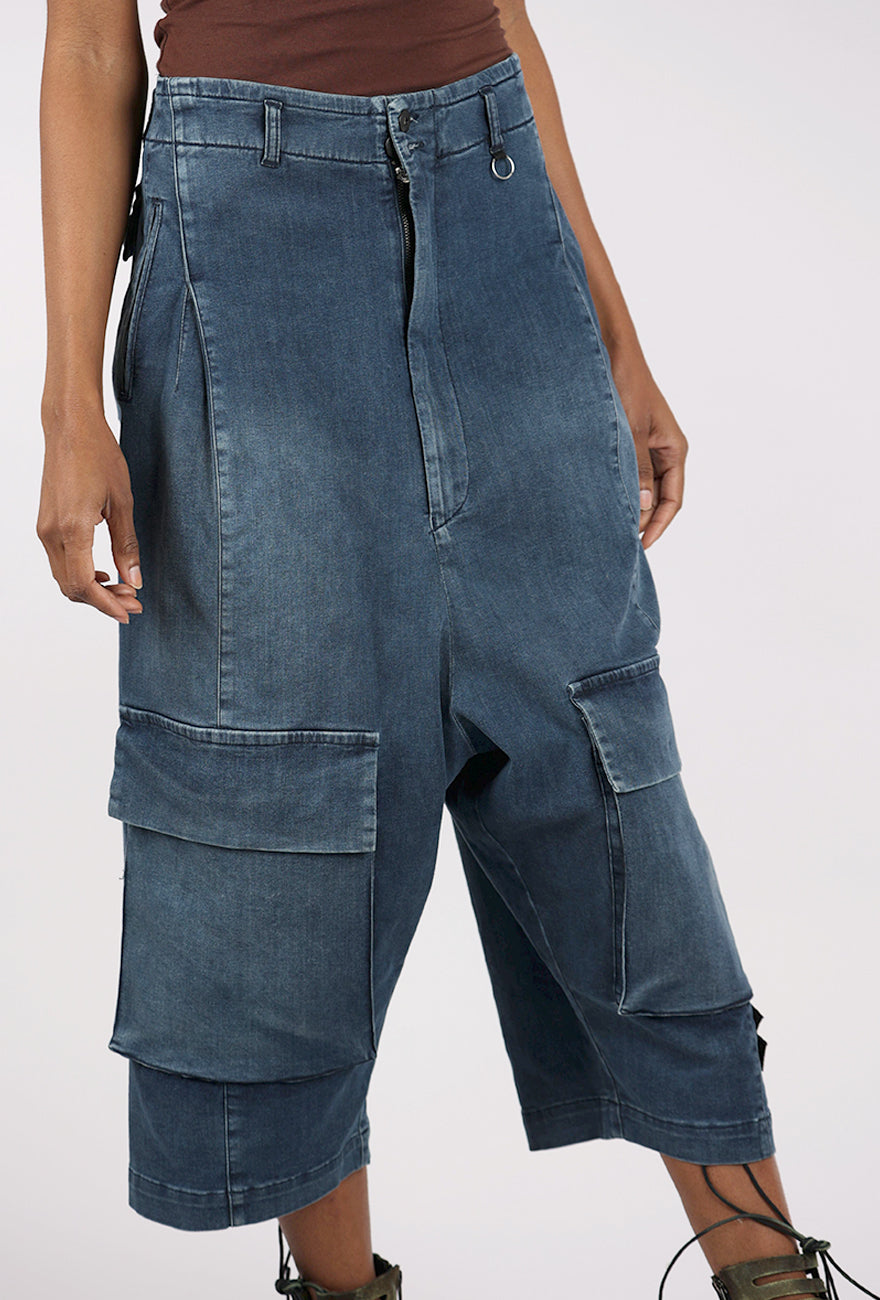 Pluslavie Big Pocket Jeans, Blue 