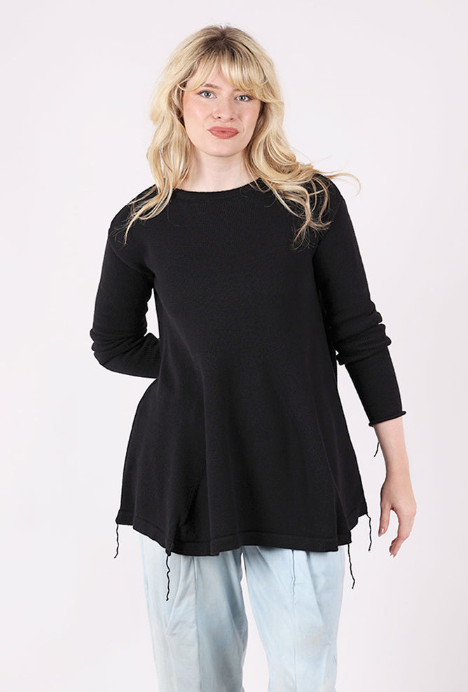 Stitch Knit Sweater, Black