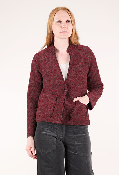 Cut Loose Boiled Wool Crop Jacket, Cinnabark 