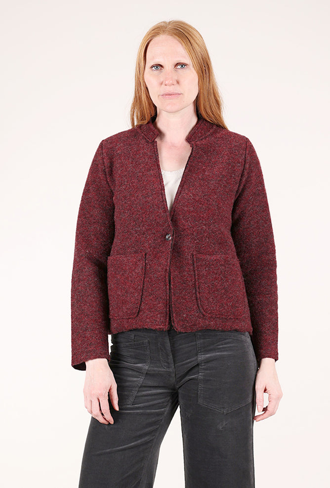 Cut Loose Boiled Wool Crop Jacket, Cinnabark 