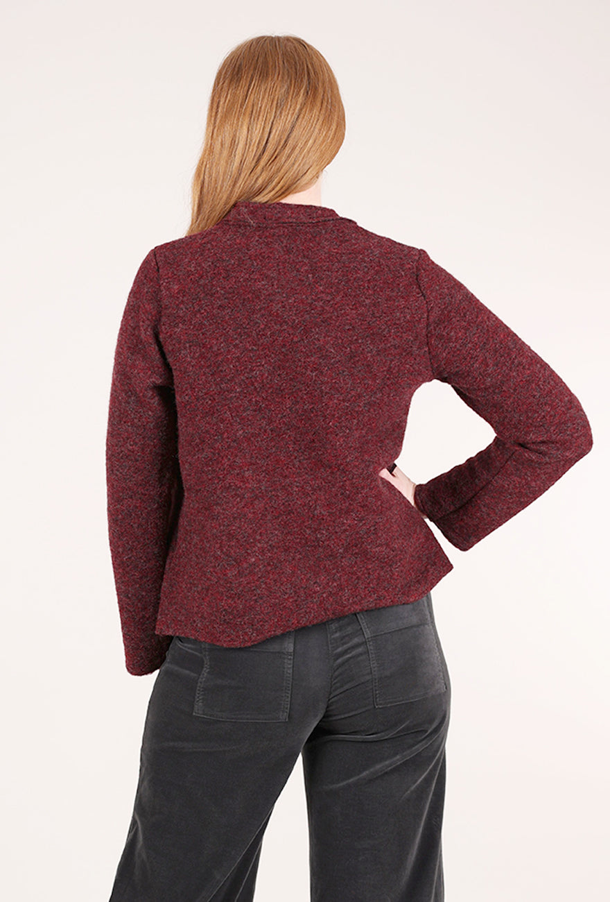 Cut Loose Boiled Wool Crop Jacket, Cinnabark 