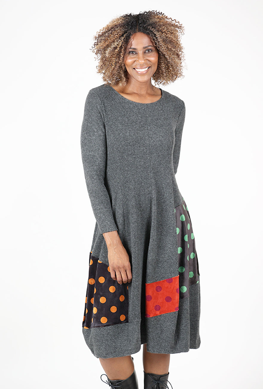 Mix It Up Dress, Charcoal