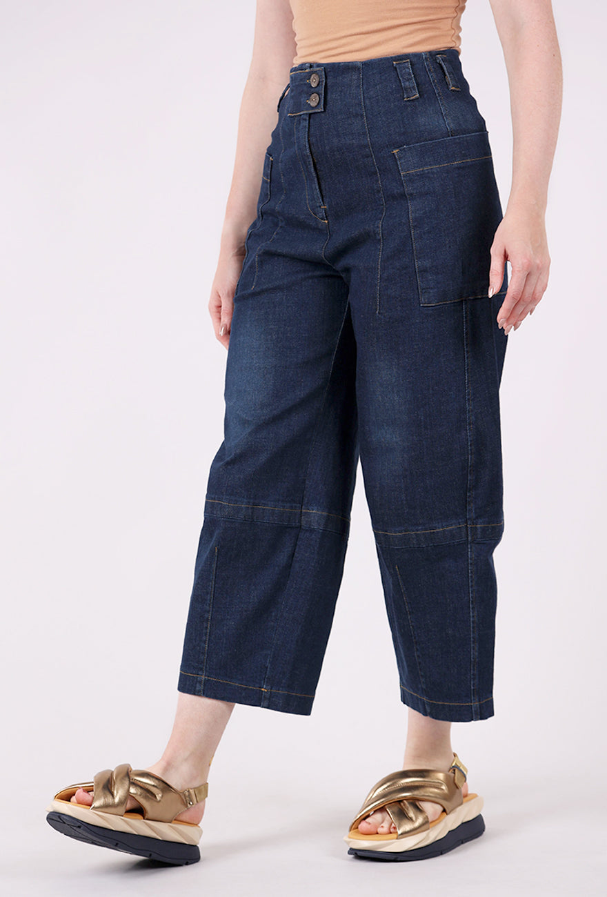 Lurdes Bergada Double Button Barrel Denim, Blue 