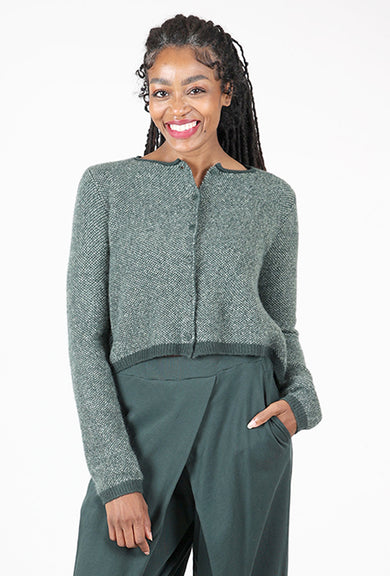 Pointillism Jacquard Cardie, Forest/Park